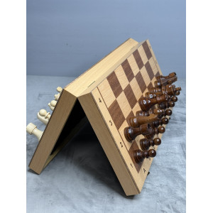 Шахматы 2 в 1 шашки подарочные магнитные