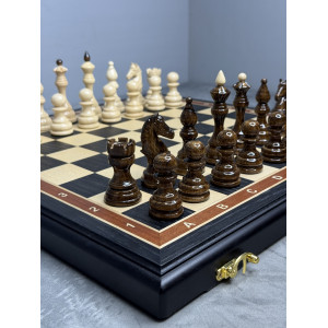 Шахматы подарочные из массива дуба с утяжелёнными фигурами