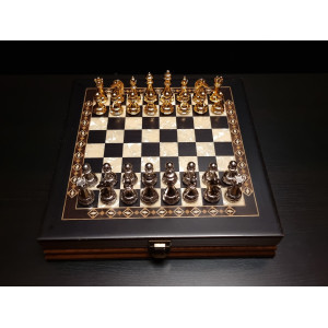 Шахматы подарочные в ларце венге