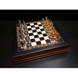 Шахматы подарочные в ларце венге