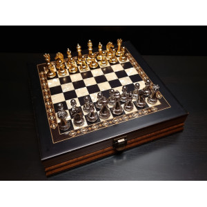 Шахматы подарочные в ларце венге