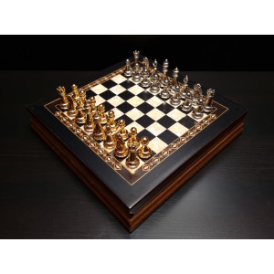 Шахматы подарочные в ларце венге