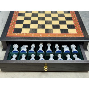 Шахматы подарочные в ларце с фигурами из мрамора