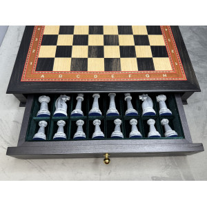 Шахматы подарочные в ларце с фигурами из мрамора