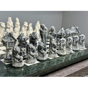 Подарочные шахматы “Русские сказки” из камня