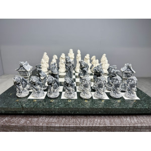 Подарочные шахматы “Русские сказки” из камня