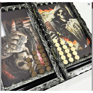 Нарды подарочные GAME OVER — премиум из массива липы и стекла