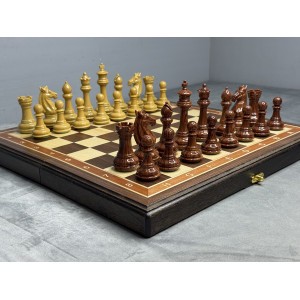 Шахматы подарочные деревянные с композитными фигурами