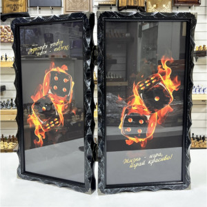 Нарды стеклянные «Фишки судьбы» 63 см с чехлом