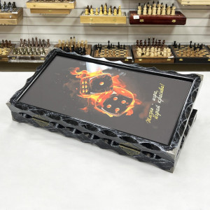 Нарды стеклянные «Фишки судьбы» 63 см с чехлом