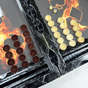 Нарды стеклянные «Фишки судьбы» 63 см с чехлом