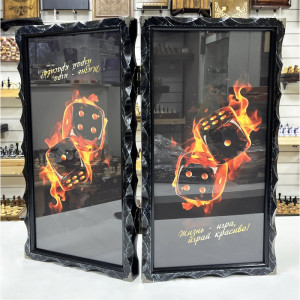 Нарды стеклянные «Фишки судьбы» 63 см с чехлом