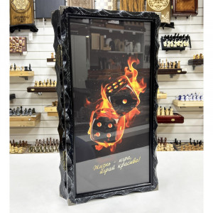 Нарды стеклянные «Фишки судьбы» 63 см с чехлом