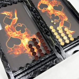 Нарды стеклянные «Фишки судьбы» 63 см с чехлом