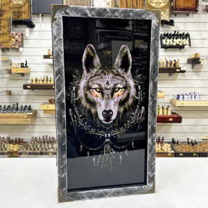 Нарды стеклянные эксклюзив «Ночной Волк»