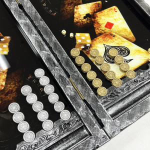 Нарды стеклянные эксклюзив «Ночной Волк»