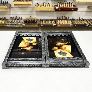 Нарды стеклянные эксклюзив «Ночной Волк»