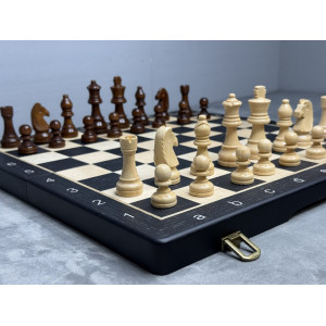 Шахматы 2 в 1 деревянные магнитные ясень 39 см