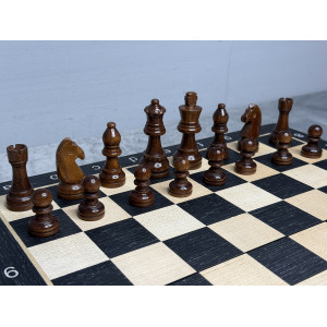 Шахматы 2 в 1 деревянные магнитные ясень 39 см