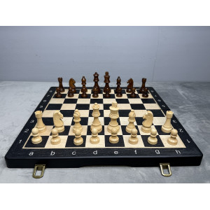 Шахматы 2 в 1 деревянные магнитные ясень 39 см