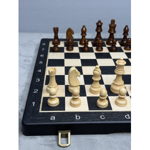 Шахматы 2 в 1 деревянные магнитные ясень 39 см