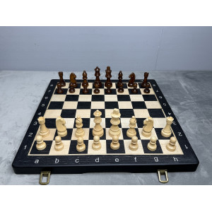 Шахматы 2 в 1 деревянные магнитные ясень 39 см