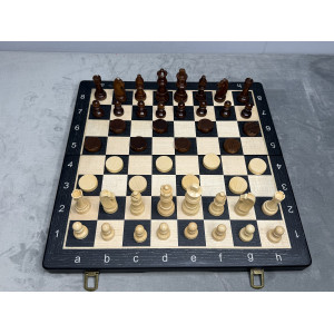 Шахматы 2 в 1 деревянные магнитные ясень 39 см