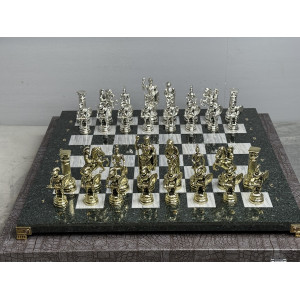 Шахматы из камня подарочные "Римская война"