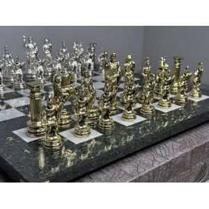 Шахматы из камня подарочные "Римская война"