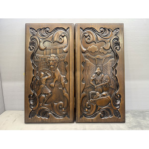 Нарды резные"Битва со Львом"