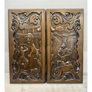 Нарды резные"Битва со Львом"