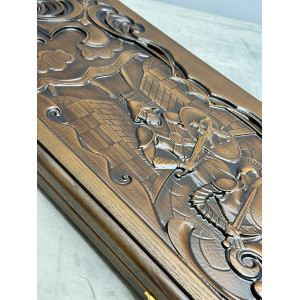 Нарды резные"Битва со Львом"