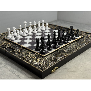 Шахматы 3 в 1 «Победа» — шахматы, шашки, нарды