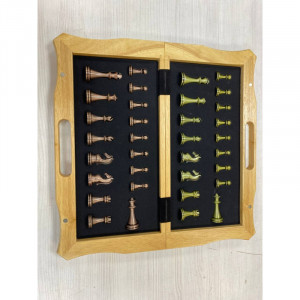 «Шахматы подарочные «Элегант» — складной набор с металлическими фигурами»