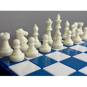 Шахматы светящиеся из эпоксидной смолы "Ледяная магия"