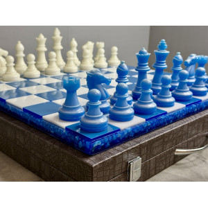 Шахматы светящиеся из эпоксидной смолы 