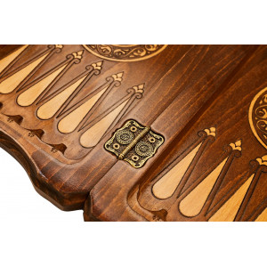 Шахматы + нарды резные "Гамбит 2" 40, Simonyan