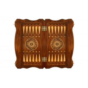 Шахматы + нарды резные "Гамбит 2" 40, Simonyan