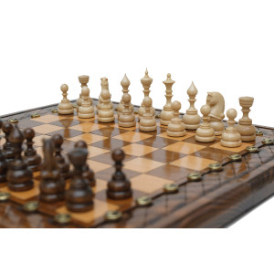 Шахматы + нарды резные "Эндшпиль 1" 40, Simonyan