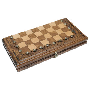 Шахматы + нарды резные "Эндшпиль 1" 40, Simonyan