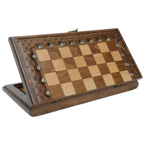 Шахматы + нарды резные "Эндшпиль 1" 40, Simonyan