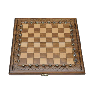 Шахматы + нарды резные "Эндшпиль 1" 40, Simonyan