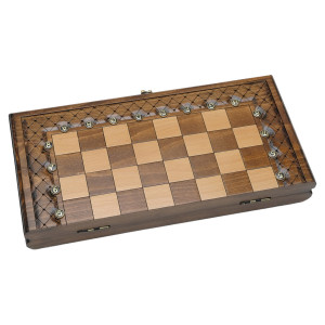 Шахматы + нарды резные "Эндшпиль 1" 40, Simonyan