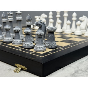 Шахматы подарочные "Королевская партия Мрамор"