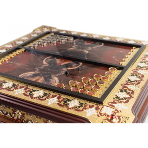 Нарды эксклюзивные «Императорский Орнамент» из яшмы Нарды эксклюзивные «Императорский Орнамент» из яшмы