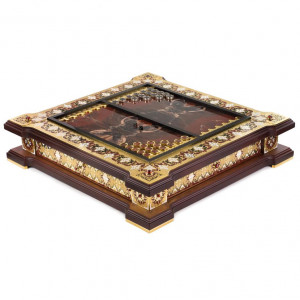 Нарды эксклюзивные «Императорский Орнамент» из яшмы Нарды эксклюзивные «Императорский Орнамент» из яшмы