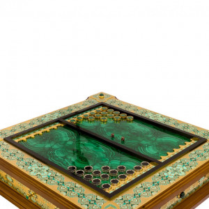 Нарды эксклюзивные "Императорский малахит" Нарды эксклюзивные "Императорский малахит"