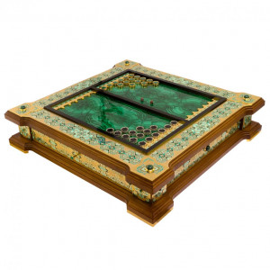 Нарды эксклюзивные "Императорский малахит" Нарды эксклюзивные "Императорский малахит"