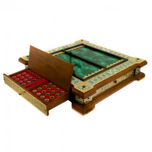 Нарды эксклюзивные "Императорский малахит"