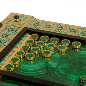 Нарды эксклюзивные "Императорский малахит" Нарды эксклюзивные "Императорский малахит"